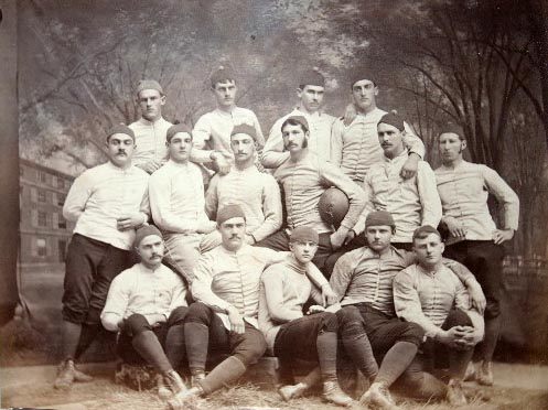 1879 Yale Football Team - Walter Camp holding football
